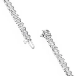 Unique 14K White Gold Infinity Diamond Tennis Bracelet For Women By LUXURMAN 2.53ct -Outlet Radiant Bijou Store 14k infinity diamond tennis bracelet 253ct p 22460 backwh