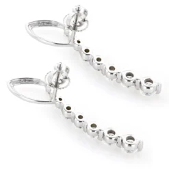 Journey Diamond Earrings For Women 14K White Gold 1.1ct 10 Journey Diamond Earrings For Women 14K White Gold 1.1ct -Outlet Radiant Bijou Store 14k journey diamond earrings 132ct p 22554 backwh