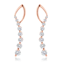 Journey Diamond Earrings For Women 14K White Gold 1.1ct 9 Journey Diamond Earrings For Women 14K White Gold 1.1ct -Outlet Radiant Bijou Store 14k journey diamond earrings 132ct p 22554 ro