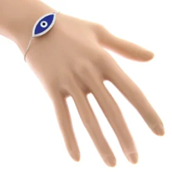 14K Yellow Gold Large Blue Evil Eye Diamond Bracelet 0.22ct -Outlet Radiant Bijou Store 14k large blue evil eye diamond bracelet 022ct p 35843 bodwh