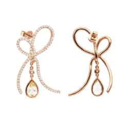 14K White Gold Lemon Quartz Diamond Bow Earrings 1.23ct -Outlet Radiant Bijou Store 14k lemon quartz diamond bow earrings 123ct p 22346 rose