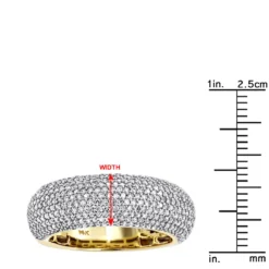14K Yellow Gold Pave Diamond Band 1.12ct -Outlet Radiant Bijou Store 14k pave diamond band 112ct p 41411 rulerye