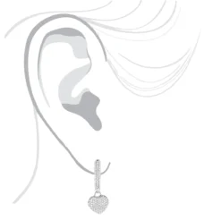 14K White Gold Pave Diamond Heart Earrings For Women 0.76ct 9 14K White Gold Pave Diamond Heart Earrings For Women 0.76ct -Outlet Radiant Bijou Store 14k pave diamond heart shaped earrings 076ct p 22411 bodwh