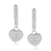 14K White Gold Pave Diamond Heart Earrings For Women 0.76ct 1 14K White Gold Pave Diamond Heart Earrings For Women 0.76ct -Outlet Radiant Bijou Store 14k pave diamond heart shaped earrings 076ct p 22411 wh