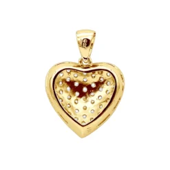 Large 14K White Gold Pave Diamond Heart Pendant 4 Carats -Outlet Radiant Bijou Store 14k pave large diamond heart pendant 4ct p 22430 backye