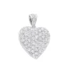 Large 14K White Gold Pave Diamond Heart Pendant 4 Carats -Outlet Radiant Bijou Store 14k pave large diamond heart pendant 4ct p 22430 wh