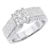 14K White Gold Pre-Set Diamond Engagement Ring 1.08ct