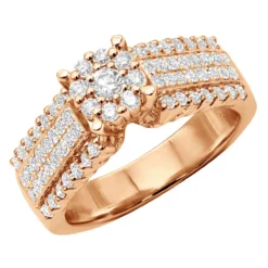 14K White Gold Pre-Set Diamond Engagement Ring 1.08ct -Outlet Radiant Bijou Store 14k pre set diamond engagement ring 108ct p 41431 rose 20221011 20221027