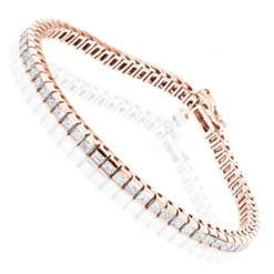 14K White Gold Princess Cut Diamond Tennis Bracelet For Women 4.83ct 11 14K White Gold Princess Cut Diamond Tennis Bracelet For Women 4.83ct -Outlet Radiant Bijou Store 14k princess cut diamond tennis bracelet 483ct p 22518 ro