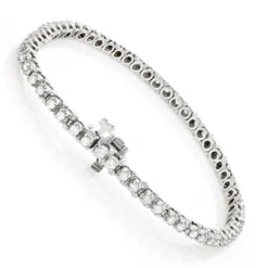 14K White Gold Round Diamond Tennis Bracelet For Women 1 3/4ct G/VS -Outlet Radiant Bijou Store 14k round diamond tennis bracelet 171ct p 22479back