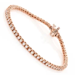 14K Yellow Gold Round Diamond Tennis Bracelet 2.2ct -Outlet Radiant Bijou Store 14k round diamond tennis bracelet 220ct p 22424 ro