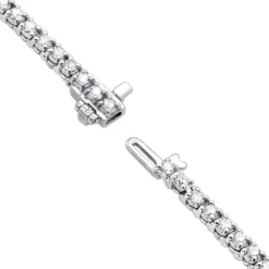 14K White Gold Round Diamond Tennis Bracelet For Women 3.55ct With 4 Prong Setting 17 14K White Gold Round Diamond Tennis Bracelet For Women 3.55ct With 4 Prong Setting -Outlet Radiant Bijou Store 14k round diamond tennis bracelet 355ct p 22423 backwh