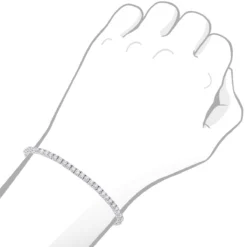 14K White Gold Round Diamond Tennis Bracelet For Women 5 Carats -Outlet Radiant Bijou Store 14k round diamond tennis bracelet 5ct p 22422 bodwh