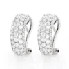 Small 14K White Gold Round Pave Diamond Hoop Earrings 1.87ctw -Outlet Radiant Bijou Store 14k round pave diamond hoop earrings 187ct p 35714 wh