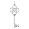 14K White Gold Key Pendant Necklace 14.2mm -Outlet Radiant Bijou Store 14k solid gold key pendant necklace p 35144 white 20220426