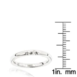 Thin Solid 14K White Gold Wedding Band 2.5mm -Outlet Radiant Bijou Store 14k solid gold wedding band p 35099 rulerwh