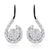 14K White Gold Swirl Diamond Earrings For Women 0.75ct -Outlet Radiant Bijou Store 14k swirl diamond earrings 075ct p 22553 wh