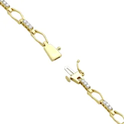 14K White Gold Round Diamond Bracelet For Women 1 Carat -Outlet Radiant Bijou Store 14k two tone gold round diamond bracelet 125ct p 6304 backye