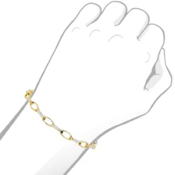 14K White Gold Round Diamond Bracelet For Women 1 Carat -Outlet Radiant Bijou Store 14k two tone gold round diamond bracelet 125ct p 6304 bodye