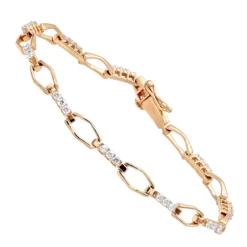 14K White Gold Round Diamond Bracelet For Women 1 Carat -Outlet Radiant Bijou Store 14k two tone gold round diamond bracelet 125ct p 6304 ro