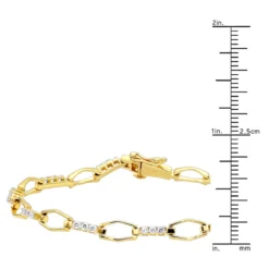 14K White Gold Round Diamond Bracelet For Women 1 Carat -Outlet Radiant Bijou Store 14k two tone gold round diamond bracelet 125ct p 6304 rulerye