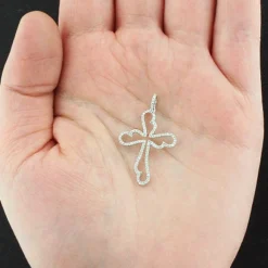 14K White Gold Unique Diamond Cross Pendant 0.32ct 9 14K White Gold Unique Diamond Cross Pendant 0.32ct -Outlet Radiant Bijou Store 14k unique diamond cross pendant 032ct p 41782box