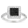 14K White Gold White And Black Diamond Ring For Women 0.62ct -Outlet Radiant Bijou Store 14k white and black diamond ring 062ct p 35685 wh
