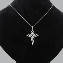 14K White Gold Cross Pendant 0.32ct -Outlet Radiant Bijou Store 14k white gold cross pendant 032ct p 42046bod
