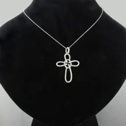 14K White Gold Cross Pendant 0.34ct 8 14K White Gold Cross Pendant 0.34ct -Outlet Radiant Bijou Store 14k white gold cross pendant 034ct p 41776bod
