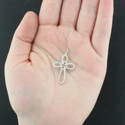 14K White Gold Cross Pendant 0.34ct 9 14K White Gold Cross Pendant 0.34ct -Outlet Radiant Bijou Store 14k white gold cross pendant 034ct p 41776box