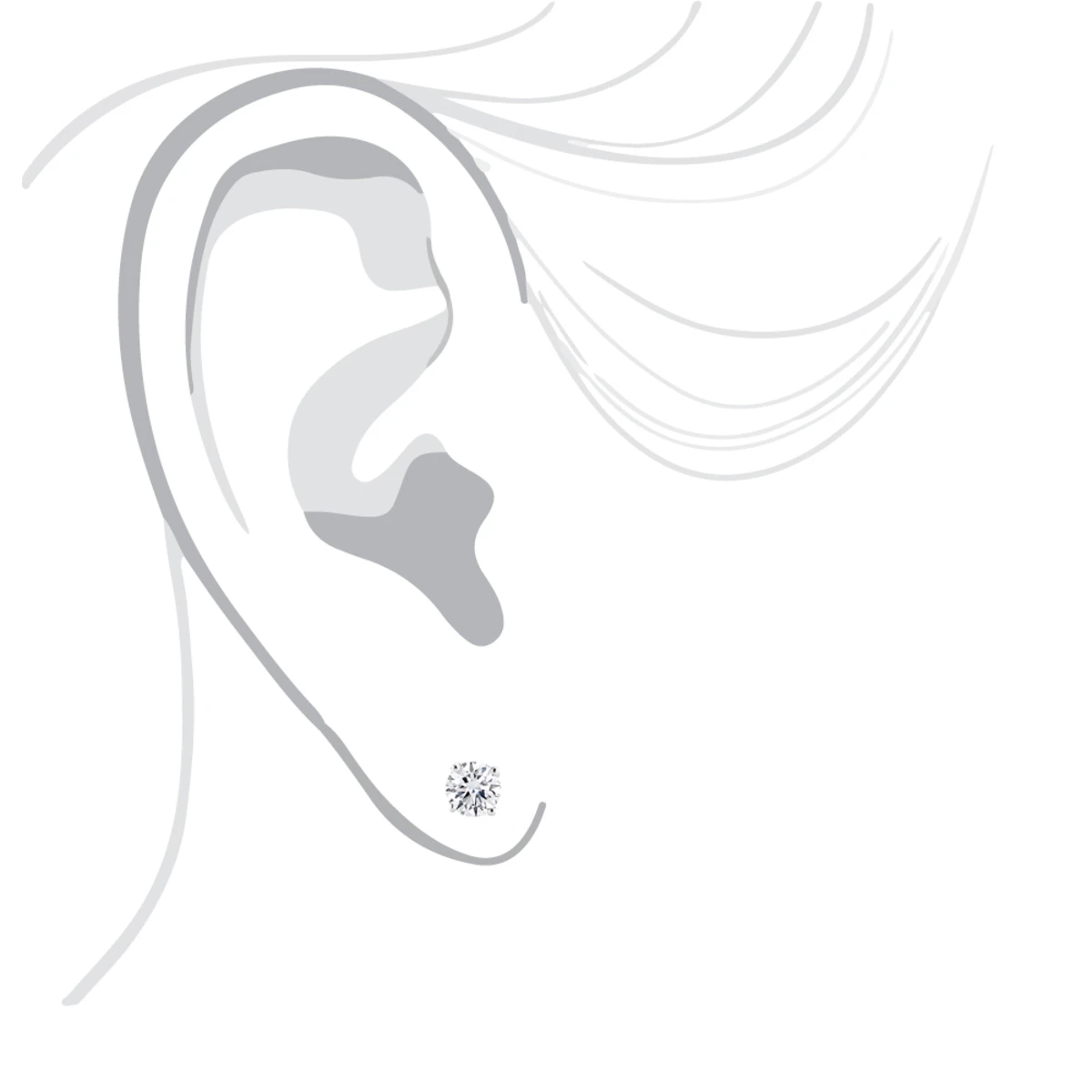 14K White Gold Diamond Stud Earrings Round Cut 1.50ct 7 14K White Gold Diamond Stud Earrings Round Cut 1.50ct - Image 5