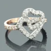 14K Rose Gold Diamond Heart Ring 0.55ct 2 14K Rose Gold Diamond Heart Ring 0.55ct -Outlet Radiant Bijou Store 14k white rose gold diamond heart ring 055ct p 6311