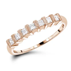 Thin 14K White Gold Women's Diamond Wedding Band Princess Cut 0.60ct -Outlet Radiant Bijou Store 14k womens diamond wedding band princess cut 060ct p 143 ro