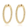 14K Yellow Gold Yellow Diamond Hoop Earrings 2 Carats Inside Out Design By Luxurman -Outlet Radiant Bijou Store 14k yellow diamond hoop earrings 2 carats inside out design by luxurman mainye