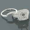 18K White Gold Art Deco Diamond Bridal Ring Set Designer 0.95 -Outlet Radiant Bijou Store 18k gold art deco diamond bridal ring set designer 095 p 6070