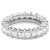 Thin 18K White Gold Asscher Cut Diamond Eternity Band 4.32ct -Outlet Radiant Bijou Store 18k gold asscher cut diamond eternity band 432ct p 23038