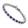 18K White Gold Blue Sapphire Diamond Tennis Bracelet For Women 3.76ct -Outlet Radiant Bijou Store 18k gold blue sapphire diamond tennis bracelet for women 376ct 1