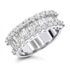 18K White Gold Designer Diamond Band Baguette & Round 1.85ct -Outlet Radiant Bijou Store 18k gold designer diamond band baguette round 117ct p 6079 wh