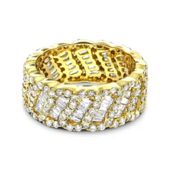 18K Yellow Gold Designer Diamond Eternity Band 2.5ct -Outlet Radiant Bijou Store 18k gold designer diamond eternity band 241ct p 23010 backye