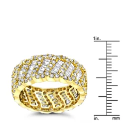 18K Yellow Gold Designer Diamond Eternity Band 2.5ct -Outlet Radiant Bijou Store 18k gold designer diamond eternity band 241ct p 23010 rulerye