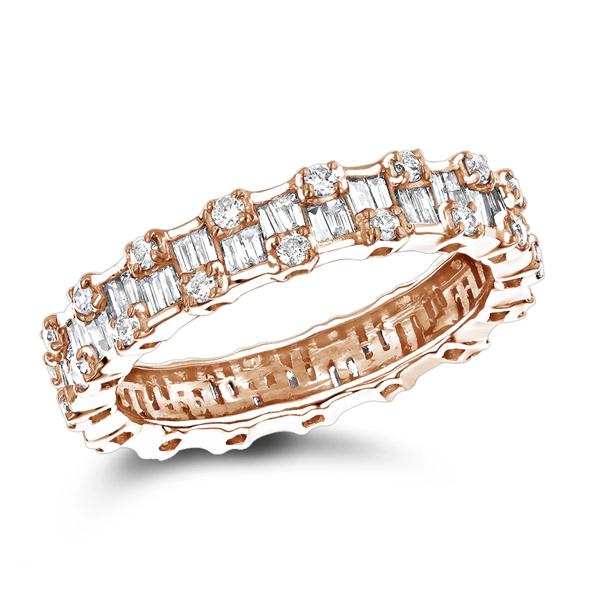 Thin 18K White Gold Designer Diamond Eternity Ring 1.29ct 5 Thin 18K White Gold Designer Diamond Eternity Ring 1.29ct - Image 3