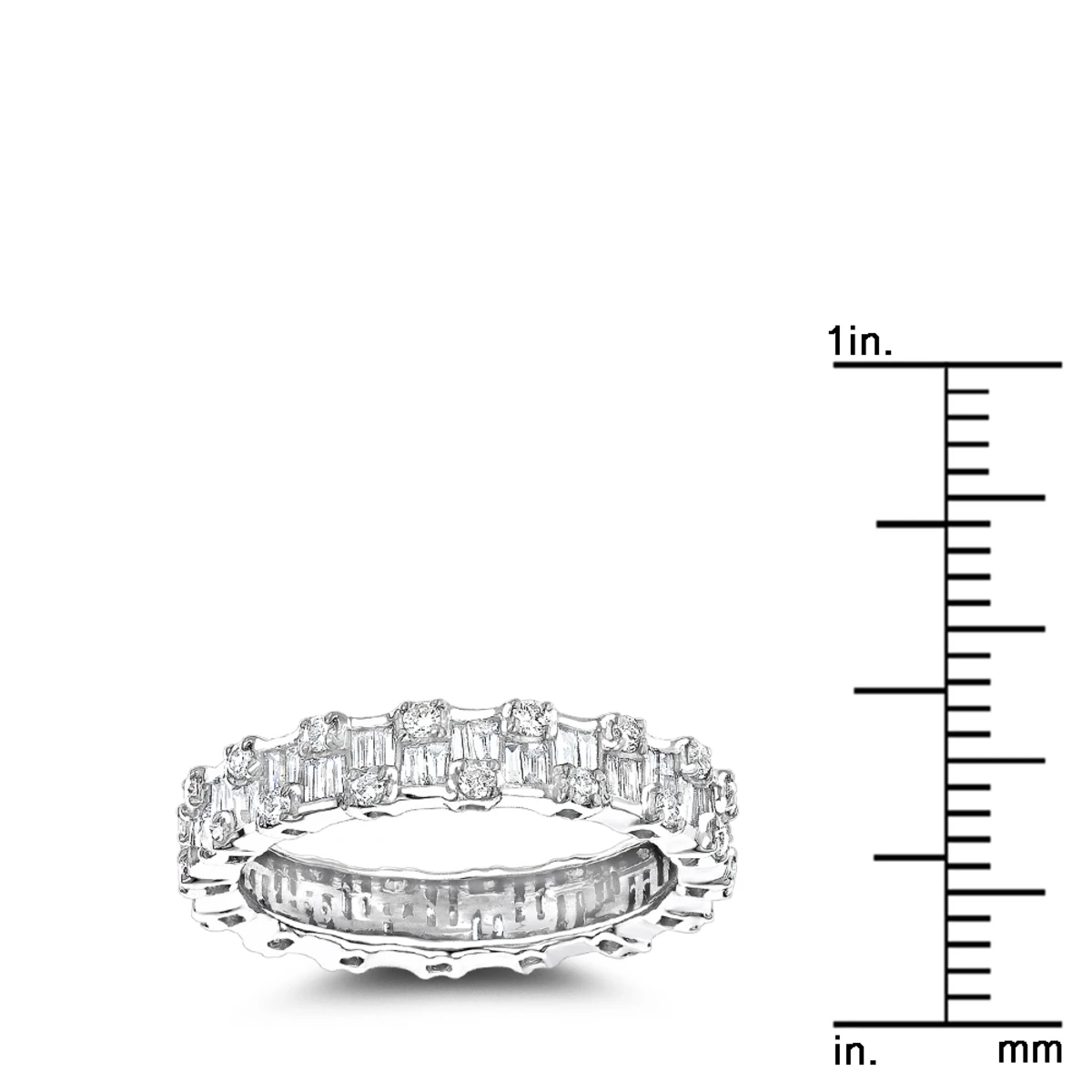 Thin 18K White Gold Designer Diamond Eternity Ring 1.29ct 8 Thin 18K White Gold Designer Diamond Eternity Ring 1.29ct - Image 6