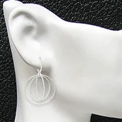 18K White Gold Diamond Circle Dangle Earrings 2.25ct -Outlet Radiant Bijou Store 18k gold diamond circle dangle earrings 225ct p 22506bod