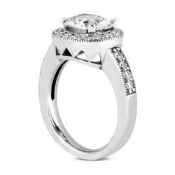18K White Gold Diamond Engagement Ring 1.05ct 8.90mm -Outlet Radiant Bijou Store 18k gold diamond engagement ring 105ct p 34690 back white 20220426