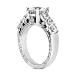 18K White Gold Diamond Engagement Ring 1.32ct 3.8mm -Outlet Radiant Bijou Store 18k gold diamond engagement ring 132ct p 33974 back white 20220420 20220426