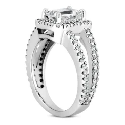 18K White Gold Diamond Engagement Ring 1.41ct 6mm -Outlet Radiant Bijou Store 18k gold diamond engagement ring 141ct p 34682 back white 20220426