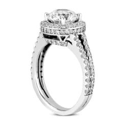 18K White Gold Diamond Engagement Ring 1.42ct 4.2mm -Outlet Radiant Bijou Store 18k gold diamond engagement ring 142ct p 33982 back white 20220426