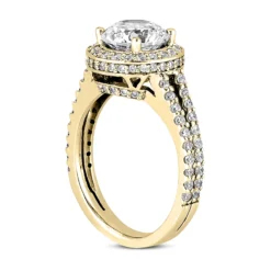 18K White Gold Diamond Engagement Ring 1.42ct 4.2mm -Outlet Radiant Bijou Store 18k gold diamond engagement ring 142ct p 33982 back yellow 20220420 20220426