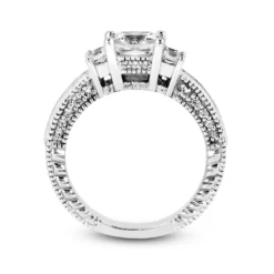 18K White Gold Diamond Engagement Ring 1.47ct 3.1mm -Outlet Radiant Bijou Store 18k gold diamond engagement ring 147ct p 34562 additional white