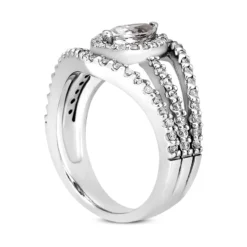 18K White Gold Diamond Engagement Ring 1.73ct 5.5mm -Outlet Radiant Bijou Store 18k gold diamond engagement ring 173ct p 34890 back white 20220426